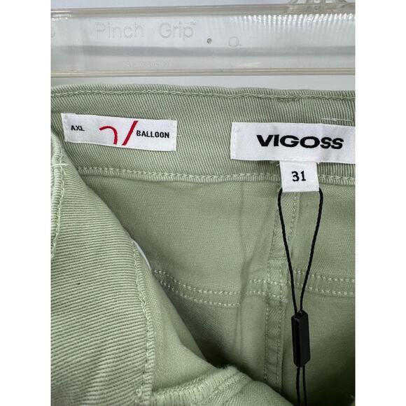 Vigoss Ace Womens Flat Front Denim High Rise Straight Jeans Button Size 31 NWT - Picture 3 of 5